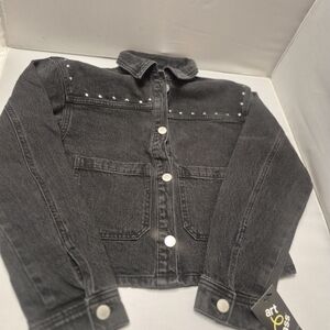 art class Black Jean Jacket with Silver Accents New With Tags Size 10/12